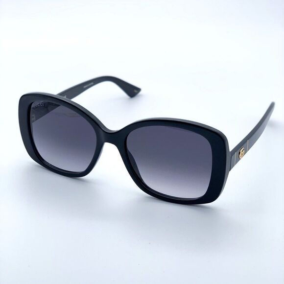 ЄNEW Gucci GG0762S  001 Black Gray Gradient Square Women Sunglasses - Picture 4 of 13